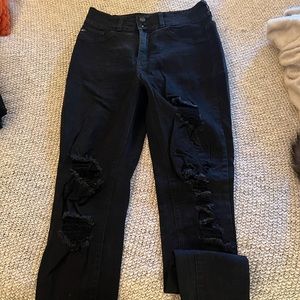 Black Distressed KanCan Jeans
